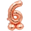 Vario spalvos pastatomas balionas - skaičius 6, 40 cm