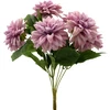 Violetinė dirbtinė jurginų puokštė, 40 cm