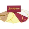 Vokas su kortele "Sveikinam" 19x9,5 cm, 190 g - Tamsiai raudona