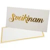 Vokas su kortele "Sveikinam" 19x9,5 cm, 190 g - Tamsiai raudona