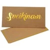 Vokas su kortele "Sveikinam" 19x9,5 cm, 190 g - Geltona