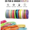 100 m PLA plastikas 3D rašikliui, 20 spalvų po 5 m