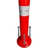 Lankstus įspėjamasis signalinis kelio stulpelis Eurostal 750 mm raudonas su inkariniais varžtais (ankeriais)
