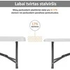 Lauko baldų komplektas Tonro Sulankstomų baldų komplektas: Stalas 120 baltas, 4 kėdės Premium baltos