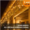 Lauko girlianda varvekliai (šiltai baltos LED lemputės) PROLED IP67 10m