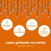 Lauko girlianda varvekliai (šaltai baltos LED lemputės) PROLED IP67 3m