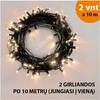 Lauko ir vidaus girlianda (LED lemputės) 20 m PROLED juoda