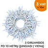 Lauko ir vidaus girlianda (šaltai baltos LED lemputės) 30 m PROLED balta