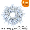 Lauko ir vidaus girlianda (šaltai baltos LED lemputės) 50 m PROLED balta