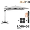 Zeltpro Lauko skėtis su padu (užvalkalas dovanų) Lounge Light Pilkas