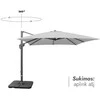 Zeltpro Lauko skėtis su Solid padu (užvalkalas dovanų) Lounge Light Pilkas