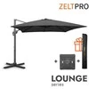Zeltpro Lauko skėtis su Solid padu (užvalkalas dovanų) Lounge Antracito
