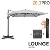 Zeltpro Lauko skėtis su Solid padu (užvalkalas dovanų) Lounge Light Pilkas