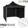 Prekybinės palapinės stogas ir sienos (4 vnt.) komplektas 2x2 Juoda Zeltpro PROFRAME