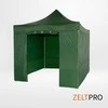 Prekybinės palapinės stogas ir sienos (4 vnt.) komplektas 2x2 Žalia Zeltpro PROFRAME