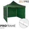 Prekybinės palapinės stogas ir sienos (4 vnt.) komplektas 2x2 Žalia Zeltpro PROFRAME