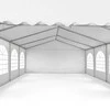 PVC Palapinė - Paviljonas Zeltpro 5 x 8 Baltas