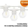 Tonro Lauko girlianda (LED lemputės) 100 m Glow balta