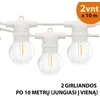 Tonro Lauko girlianda (LED lemputės) 20 m Glow balta