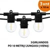 Tonro Lauko girlianda (LED lemputės) 30 m Glow juoda