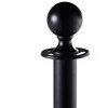 Virvinis atitvaras juodos spalvos su 150 cm juoda virve ROYAL