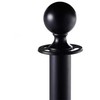 Virvinis atitvaras juodos spalvos su 150 cm raudona virve ROYAL