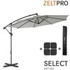 Zeltpro Lauko skėtis su padu ir užvalkalu Select Light Pilkas