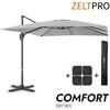 Zeltpro Lauko skėtis su padu ir užvalkalu Comfort Light Pilkas