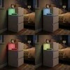 Modernhome Balta komoda su 2 stalčiais ir LED apšvietimu