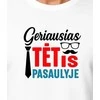 Balti marškinėliai Geriausias tėtis pasaulyje (juodas)