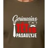 Chaki marškinėliai Geriausias tėtis pasaulyje (baltas)