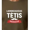 Chaki marškinėliai Laimingiausias tėtis (baltas)