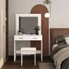 Modernhome Didelis modernus kosmetinis staliukas su apšviestu veidrodžiu