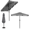 Didelis pilkas stačiakampis sodo skėtis 200 x 130 cm Multigarden