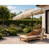 Didelis rusvas stačiakampis sodo skėtis 200 x 130 cm Multigarden
