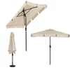 Didelis rusvas stačiakampis sodo skėtis 200 x 130 cm Multigarden
