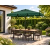 Didelis žalias stačiakampis sodo skėtis 200 x 130 cm Multigarden