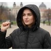 Juoda dygsniuota striukė Jen