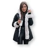 Juoda moteriška striukė su šviesiu kailiu Arctic
