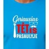 Mėlyni marškinėliai Geriausias tėtis pasaulyje (baltas)
