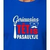 Mėlyni marškinėliai Geriausias tėtis pasaulyje (baltas)