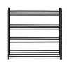 ModernHome metalinė batų lentyna su 4 lentynomis, juoda