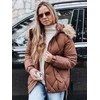 Moteriška ruda žieminė striukė su gobtuvu Mari