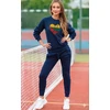 Moteriškas tamsiai mėlynas sportinis komplektas Lietuva