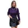Moteriškas tamsiai violetinis megztinis Bufal