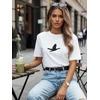 Moteriški balti marškinėliai Bird