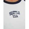 Moteriški balti/tamsiai mėlyni marškinėliai Seattle USA