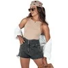 Moteriški juodi džinsiniai šortai Jeanlove