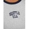 Moteriški juodi marškinėliai Seattle USA
