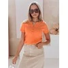 Moteriški oranžinės spalvos marškinėliai Elin